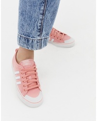 adidas Originals Pink And White Nizza Trainers