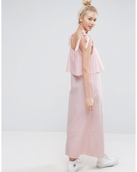 Asos Double Layer Maxi Dress In Cotton