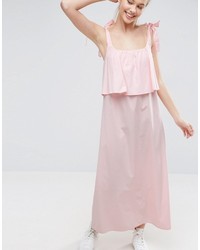 double layer maxi dress