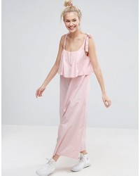 Asos Double Layer Maxi Dress In Cotton
