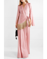 Hellessy Emerson Med Moire Wrap Maxi Dress