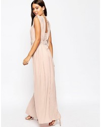 Asos Plunge Pleated Maxi Dress