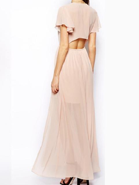 maxi dress with back cut out