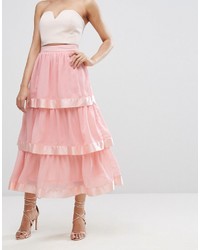 PrettyLittleThing Tiered Maxi Skirt