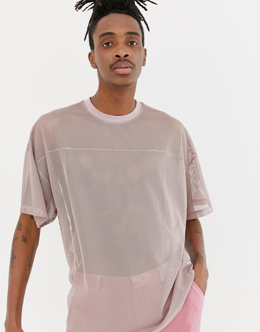 pink mesh t shirt