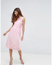 Warehouse Occasion Mesh Wrap Dress