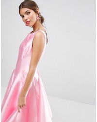 Asos Salon Paneled Seamed Midi Prom Dress With Godets