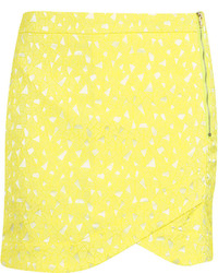 Boohoo Jennie Textured Jacquard Asymmetric Skirt