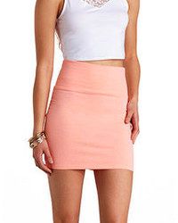 Charlotte Russe Solid Bodycon Mini Skirt