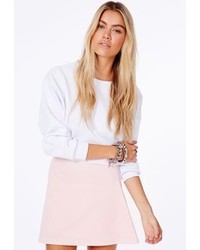 Missguided Lubiana Baby Pink A Line Mini Skirt