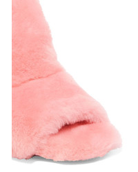 3.1 Phillip Lim Cube Shearling Mules Pink