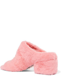 3.1 Phillip Lim Cube Shearling Mules Pink