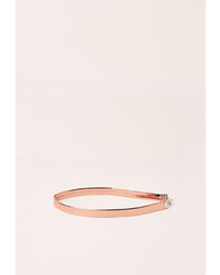 Missguided Holographic Metallic Choker Rose Gold