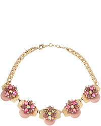 Panacea Epoxy Golden Collar Necklace Pink