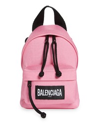 Balenciaga Logo Nylon Backpack Crossbody Bag In Pink At Nordstrom