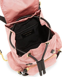 Burberry Runway Small Rucksack Nylon Backpack Mauve Pink