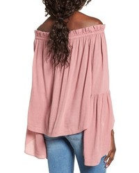 Sun & Shadow Bell Sleeve Off The Shoulder Blouse