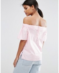 Asos Collection Off The Shoulder Top In Cotton