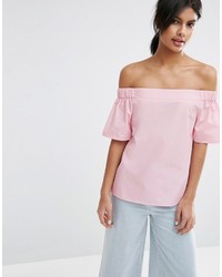 Asos Collection Off The Shoulder Top In Cotton