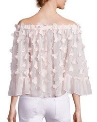 Alice McCall Love Conquer 3d Flower Off The Shoulder Top