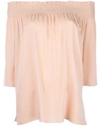 Theory Off Shoulders Ruffled Blouse