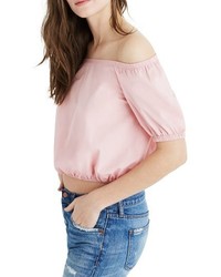Madewell Off The Shoulder Poplin Blouse