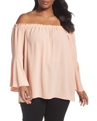 Bobeau Plus Size Bell Sleeve Off The Shoulder Top
