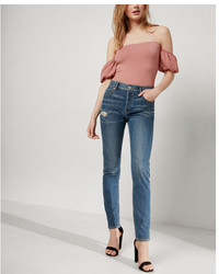 Express Puff Sleeve Off The Shoulder Top