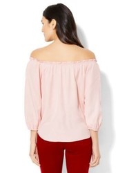 New York & Co. Soho Off The Shoulder Blouse Pink Shell