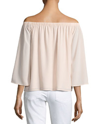 French Connection Summer Crepe Off The Shoulder Top