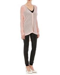 ATM Anthony Thomas Melillo Pointelle Knit Cardigan Colorless S