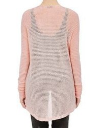ATM Anthony Thomas Melillo Pointelle Knit Cardigan Colorless S