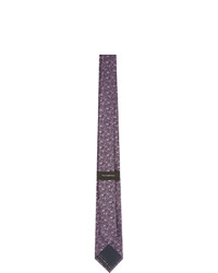 Ermenegildo Zegna Pink And Navy Silk Paisley Tie