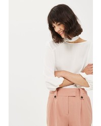 Topshop Button Tab Cropped Trousers
