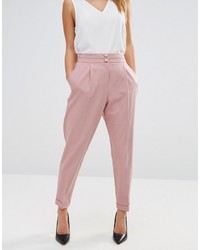 Asos Petite Petite Tailored High Waisted Pants With Turn Up Detail