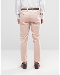 Asos Skinny Smart Pants In Dusty Pink Cotton