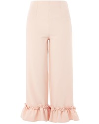 Topshop Slim Fit Frill Trousers