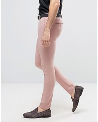 Asos Super Skinny Heritage Smart Pants In Pink