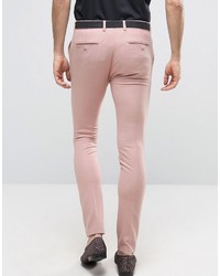 Asos Super Skinny Heritage Smart Pants In Pink