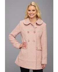 Jessica Simpson Double Breasted Asymmetrical Button Closure Coat