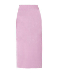 Ellery Aperture Velvet Midi Skirt Pink