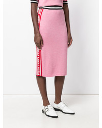 MSGM Knit Branded Pencil Skirt