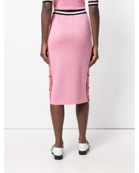 MSGM Knit Branded Pencil Skirt