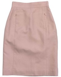 Akris Light Pink High Waist Pencil Skirt