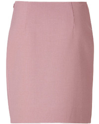 Jil Sander Navy Wool Blend Skirt In Pink