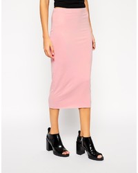 Asos Pencil Skirt In Double Layered Jersey