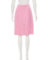 Chanel Wool Pencil Skirt