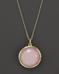 Ippolita 18k Lollipop Medium Round Pendant Necklace In Pink Opal 16 18