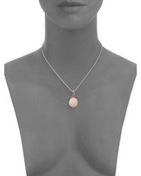 John Hardy Classic Chain Pink Opal Light Pink Sapphire Sterling Silver Pendant Necklace