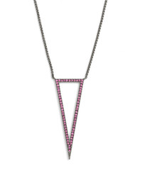 Nadri Inverted Triangle Pendant Necklace